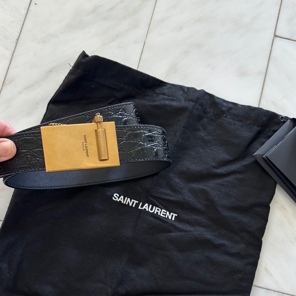 Saint Laurent Black Belt Bag with Luxurious Design